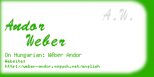 andor weber business card
